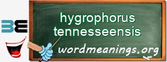 WordMeaning blackboard for hygrophorus tennesseensis